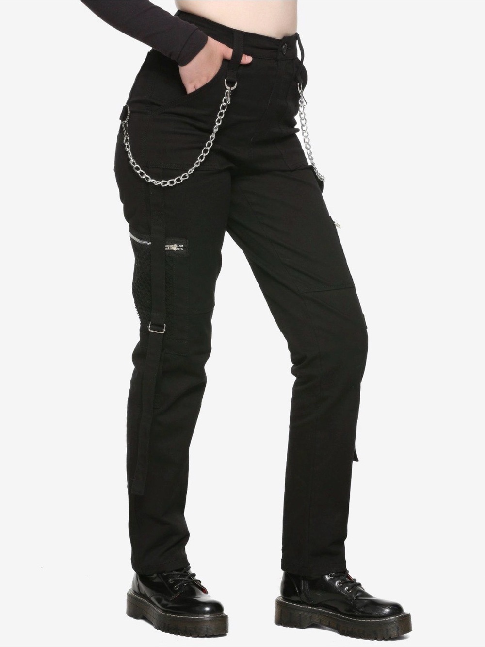 Royal Bones by Tripp - Mesh Pocket Cargo Pants - Hot Topic ⛓️ Alt 🦇 Goth 🕷️